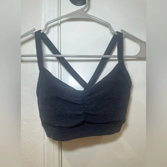 Vuori Elevation Ruched Bra in Navy Size XS - Picture 4 of 6